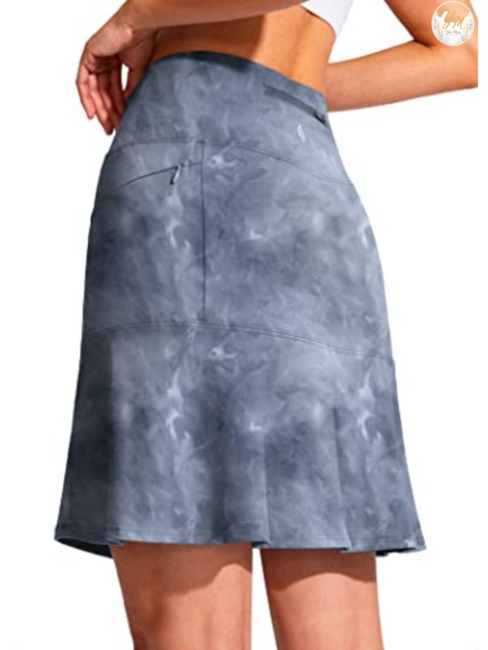 Ruffled High-Waist Golf Skort with Built-in Shorts and UPF50+ UV Protection